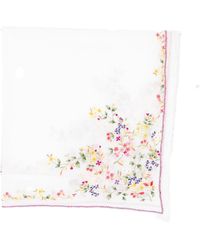 Faliero Sarti - Scarf With Floral Embroidery - Lyst