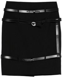Coperni - Multi Belt Jersey Mini Skirt - Lyst