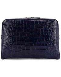 Tom Ford - Leather Laptop Pouch With Croco Print - Lyst