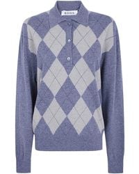 Rohe - Argyle Mouline Polo - Lyst