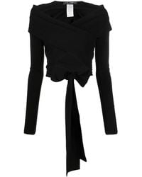Dolce & Gabbana - Cut-Out Wrap Top - Lyst