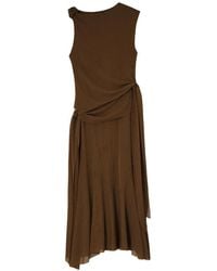 Ganni - Marl Mesh Long Dress - Lyst