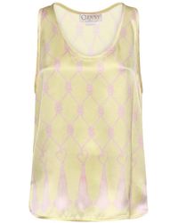 Genny - Silk Top With Tassel Print - Lyst