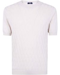 Barba Napoli - Embroidered Fancy Round Neck Sweater - Lyst
