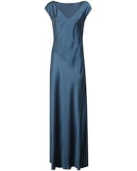 Alberta Ferretti - Flowing Maxi Dress With Cap Sleeves - Lyst