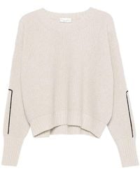 Roberto Collina - Embroidered Ribbed Wool Crewneck Jumper - Lyst