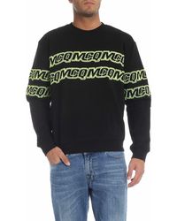 McQ - Sweatshirt With Neon Green Mcq Embroide - Lyst
