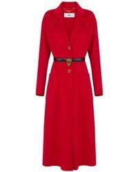 Elisabetta Franchi - Belted Coats - Lyst
