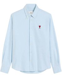 Ami Paris - Camicia Di Cotone De Coeur - Lyst