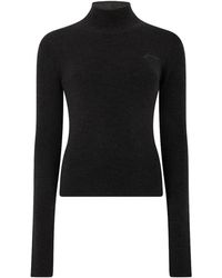 Ganni - Pure Wool Turtleneck Sweater - Lyst