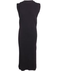 GIUSEPPE DI MORABITO - Long Virgin Wool Knit Dress With Jewel Detail - Lyst