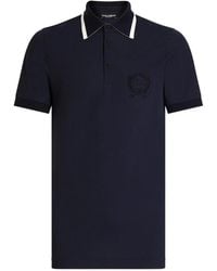 Dolce & Gabbana - Embroidered-Logo Polo Shirt - Lyst