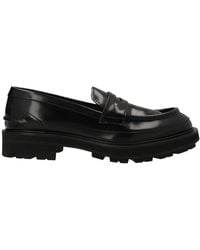 McQueen - Moccasin In Brushed Leather - Lyst