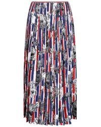 Thom Browne - Hector Pleated Maxi Skirt - Lyst