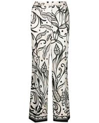F.R.S For Restless Sleepers - Printed Silk Trousers - Lyst