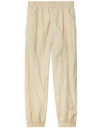 Burberry - Crinkled Elasticated Waistband Wide-Leg Track Pants - Lyst