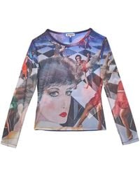 Sunnei - Longsleeve Sheer Top - Lyst