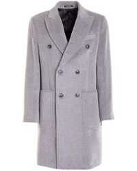 Emporio Armani - Wool Blend Coat - Lyst