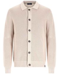 Fay - Cotton Knitted Cardigan - Lyst