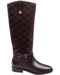 Michael Kors - Beverly Flat Chocolate Leather Boot - Lyst