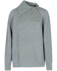 Sportmax - Salpa Cashmere Blend Sweater With Medium Zip - Lyst