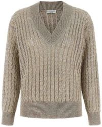 Brunello Cucinelli - Micro Sequin Sweater - Lyst