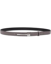 Dolce & Gabbana - Leather Belt With Logo Buckle - Lyst