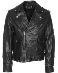 Golden Goose - Leather Biker Jacket - Lyst