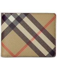 Burberry - Check Bifold Wallet - Lyst