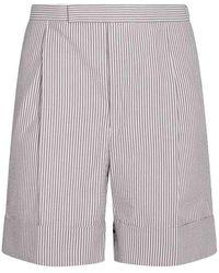 Thom Browne - And White Cotton Shorts - Lyst