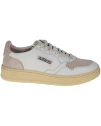 Autry - Leather Sneaker With Suede Details And Logo - Lyst