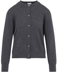 Bottega Veneta - Wool Ribbed Cardigan - Lyst