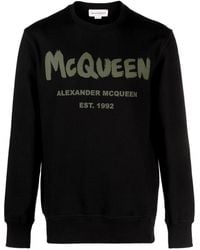 Alexander McQueen - Graffiti Organic Cotton Sweatshirt - Lyst