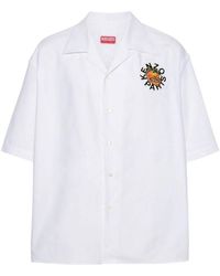 KENZO - Logo Embroidery Shirt - Lyst