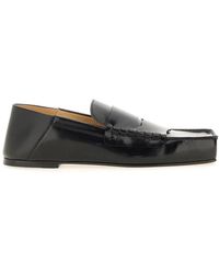 Jacquemus - Square-Toe Leather Loafer Flats - Lyst