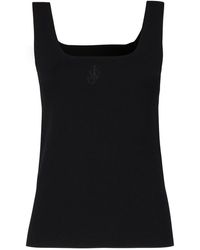 JW Anderson - Tank Top With Anchor Embroidery - Lyst