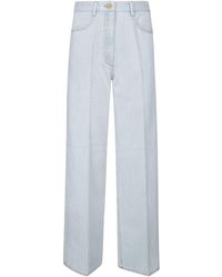 forte_forte - Cotton Denim Calvary 5 Pockets Pants - Lyst
