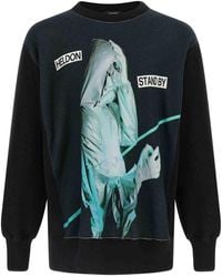 Undercover - Brushed Cotton Oversized Sweatshirt With Graphic Print - Lyst