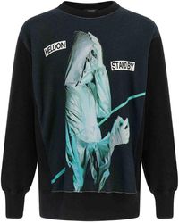 Undercover - Brushed Cotton Oversized Sweatshirt With Graphic Print - Lyst