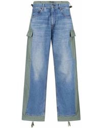 Junya Watanabe - Patchwork Cargo Drawstring Denim Jeans - Lyst