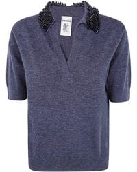 Semicouture - Margy Short Sleeves Polo Neck - Lyst