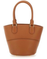 Self-Portrait - Leather Tote Bag With Charm - Lyst
