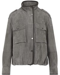 Brunello Cucinelli - Suede Jacket - Lyst