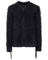 Sacai - Furry Knit Cardigan - Lyst