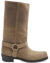 Golden Goose - Biker Square Waxed Suede Upper Strap Boot - Lyst