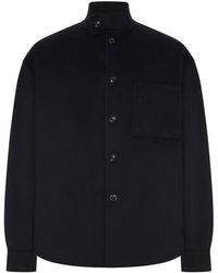 Giorgio Armani - Cloth Shirt Jacket With High Collar - Lyst