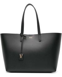 Versace - Virtus Leather Tote Bag - Lyst
