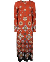 La DoubleJ - Robe Fleurie À Manches Longues - Lyst