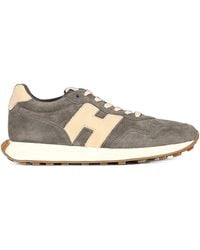 Hogan - Logo-Patch Panelled Sneakers - Lyst