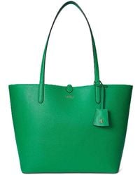 Ralph Lauren - Rvrsble Tote-Tote-Medium-Faux Pebble Grain - Lyst